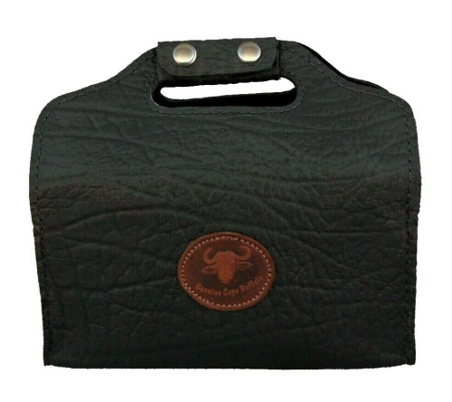 Black Cape Buffalo Leather 4 Box Shotgun Shell Carrier